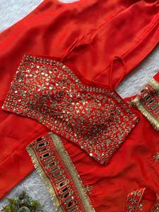 Эксклюзивный комплект из 4 предметов: топ-палаццо с настоящим зеркалом и вышивкой для экспорта по всему миру - Product Image 4