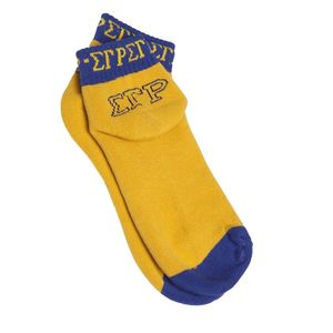 Chaussettes personnalisées SGRHO Gold Socks Sigma Gamma Rho pour femmes, chaussettes athlétiques à lettres de sororité grecque, chaussettes décontractées douces et respirantes - Product Image 1