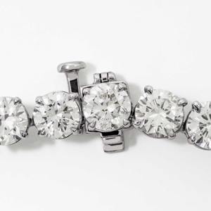 Elegante Collar de Diamantes de Oro Blanco de 14K, 60.21ct, Diamantes Cultivados en Laboratorio, Corte D-G/VS, Engaste de Garras, Certificado IGI, Collar de Tenis para Bodas y Fiestas, Venta al por Mayor - Product Image 3