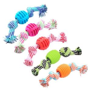 Offre Spéciale – Jouet pour animaux de compagnie en 5 couleurs, balle en caoutchouc souple et durable avec corde, jouet à mâcher pour le nettoyage des dents, jouet interactif pour chiens - Product Image 4