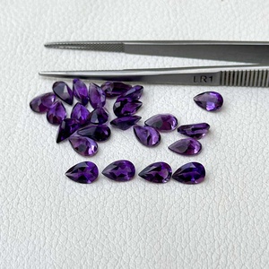 5x8mm Natural púrpura amatista pera corte facetado piedra preciosa suelta venta al por mayor excelente amatista hecha a mano para distribuidor de fábrica de joyería - Product Image 2