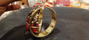 Conjunto de brazalete de latón ajustable Eternal Shine, joyería de declaración hecha a mano para trajes casuales y festivos - Product Image 6