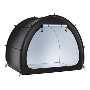 Tenda Spaziosa per Deposito Biciclette da Esterno con Finestra Ventilata e Forma a Ventaglio Impermeabile per Conservare 4-5 Biciclette - Product Image 4