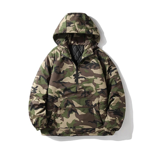 Chaqueta Vaquera Casual de Invierno para Hombre, Cuello Alto, Lona Impermeable, Resistente al Viento, Transpirable, Acolchada, Estilo Urbano - Product Image 1