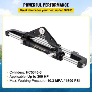 Kit di Sterzo Marino Fuoribordo da 300 CV con Cilindro Idraulico e Tubo Idraulico a Montaggio Anteriore per Protezioni Schermo - Product Image 3