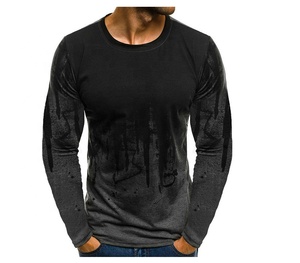 Camiseta Ligera para Hombre, Cuello Redondo, Corte Regular, Estampado Digital, Mezcla de Algodón/Poliéster, Estilo Hip Hop, Ecológica, Venta al Por Mayor - Product Image 4
