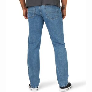 Jeans de Mezclilla Elásticos de Diseñador para Hombre, de Alta Calidad, Corte Recto, Cintura Media, Estilo Urbano, 100% Algodón, con Logotipo - Product Image 3