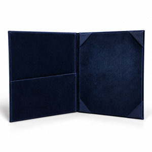 Ensemble d'invitations de mariage en velours bleu marine avec cartes RSVP dorées, kit d'invitation personnalisé pour fête de mariage - Product Image 2