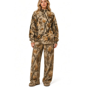 Conjunto de Pantalones Oversize Personalizados para Mujer, Sudadera Casual Relajada de Manga Larga con Cuello Alto y Pantalones Cómodos a Juego - Product Image 4