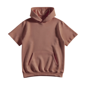 <b>Hoodie</b> Sweatshirt Pullover <b>Short</b> <b>Sleeve</b> Breathable Eco-Friendly Fabric Pocket Design Front Logo - Product Image 3