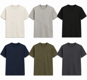 Men's O-Neck Short Sleeve Cotton T-<b>Shirt</b> Solid <b>Colour</b> Regular Fit Casual Style Knitted Jersey Fabric Premium Quality T-<b>Shirt</b> - Product Image 6