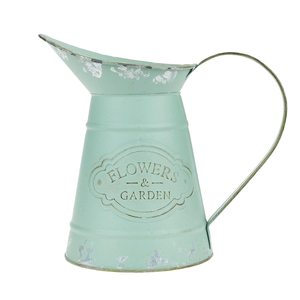 <b>Galvanized</b> Vintage Metal Flower Vase, Rustic Country Hanging & Floor Flower <b>Bucket</b> Planter for Home Garden Decor - Product Image 5