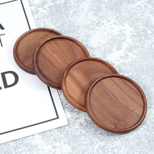 Artisan Crafted Wooden Coaster Set With Natural Wood Grain Texture Durable Reusable Drink Protection Mats - Product Image 6