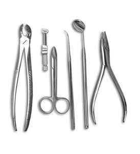 6-Piece Manual Dental Surgery <b>Set</b> with Forceps <b>Pliers</b> Scissors Mouth Mirror-Grip Surgical Steel Instruments - Product Image 4