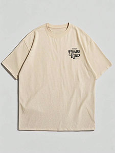 เสื้อยืดฟิตเนสคุณภาพสูงสำหรับผู้ชาย ผลิตโดยผู้ผลิต OEM แบบกำหนดเอง เนื้อผ้าหนา พิมพ์ลาย 100% ผ้าฝ้าย แขนสั้น ทรงโอเวอร์ไซส์ - Product Image 5