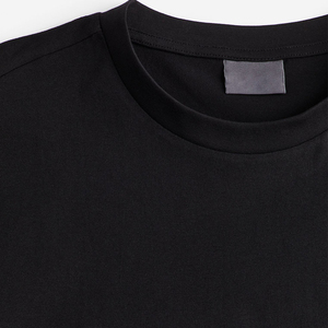 <b>Mens</b> <b>Black</b> Basic Knitted T-<b>Shirt</b> Premium Plain Crew Neck Short Sleeve Eco-Friendly 100% Cotton Casual Tee Streetwear - Product Image 5
