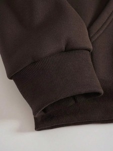 Winter Men 100% Cotton Fleece <b>Zip</b>-Up Hoodie Rhinestone Casual Oversized Fit Custom Logo Breathable Pocket Design - Product Image 5