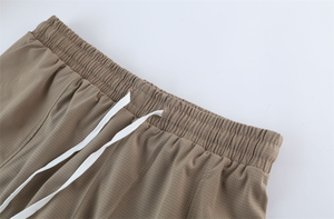 Pantalones Cortos Deportivos de Poliéster para Hombre, Pantalones Cortos de Verano con Cintura Elástica, Holgados, Sólidos, hasta la Rodilla - Product Image 4
