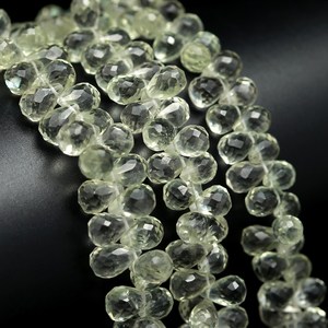 Natural Green <b>Amethyst</b> Faceted Teardrop Gemstone Loose Beads Side Drill Strands Wholesale Price Bulk For Jewelry Making Supplies - Product Image 6