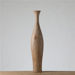 Vase classique léger en bois naturel 100% fait main, motif figurine, décoration d'intérieur, artisanat indien MULTI CRAFT - Product Image 1