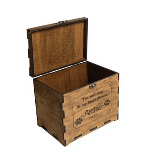 Hand Carved <b>Large</b> American Style Pine Wooden Cremation <b>Urn</b> Durable Lightweight Home Memorial Ashes Casket 220 Cubic Inch - Product Image 5