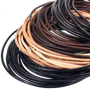 Fil de cuir en forme de cœur de 1 mm, bobine de cordon noir, brun, perle naturelle pour fermoirs et crochets, fabrication de bracelets, perles DIY, breloques, décoration - Product Image 1