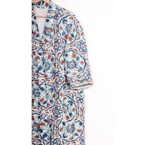 Kimono indien en coton fait main Kantha pour femme et homme, élégant, style japonais, motif floral, idéal pour la plage ou comme peignoir, cadeau d'été - Product Image 4