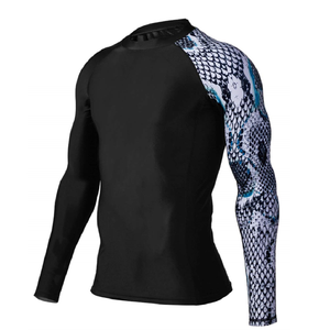 Camiseta de Protección Solar Personalizada para Hombre, Manga Larga, Transpirable, de Spandex, para Surf, Natación, Deportes Acuáticos, Impresión Digital OEM - Product Image 6