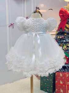 Robe longue décontractée pour filles, faite à la main, ODM/OEM, style licou, pour anniversaire, plusieurs options de couleurs, plusieurs couches, respirante, écologique, motif original - Product Image 4