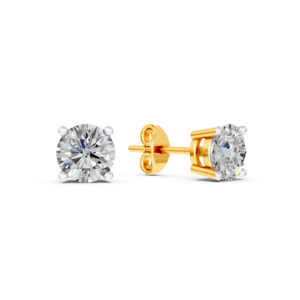 Boucles d'oreilles en or massif 14K 9K 10K 18K avec diamants de laboratoire certifiés IGI, fabricant de bijoux fins éthiques RJC ODM OEM, vente en gros EA501918 - Product Image 3