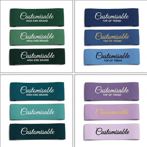 Etiquetas tejidas personalizables para prendas, etiquetas rectangulares de algodón, etiqueta principal cortada con láser, lavables, para coser en ropa, zapatos y sombreros. - Product Image 6