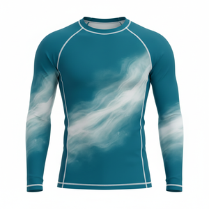 Camiseta Deportiva Unisex de Manga Larga, Compresión, para Entrenamiento, Sublimación Personalizada, BJJ, MMA, Jiu Jitsu, Grappling, No Gi - Product Image 1