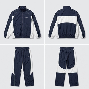 Ensemble survêtement coupe-vent personnalisé pour homme, doublure polaire, veste et pantalon chauds pour l'hiver, OEM - Product Image 2