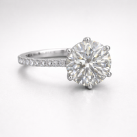 Anillo de Platino con Diamantes Cultivados en Laboratorio Certificados por IGI de Alta Calidad para Mujer, Joyería Fina Sofisticada, Diseño Atemporal para Fiesta