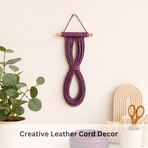 Premium Purple <b>Leather</b> Cord 1.5mm Thickness | Durable Round Genuine <b>Leather</b> String for Jewelry Making, <b>Bracelet</b> & DIY Crafts - Product Image 3