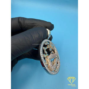 Custom Asian Dragon Pendant Featuring VVS Moissanite Diamonds Handmade Hip Hop Necklace <b>Charm</b> - Product Image 2