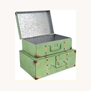 Classic Industrial Iron Storage <b>Box</b> with Heritage Rustic Charm and Spacious Interior for Bedroom and Living Room Decor - Product Image 6