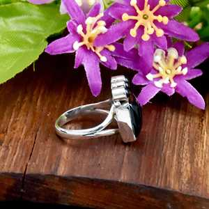925 Sterling Silver Stylish Black Onyx <b>Ring</b> for Women Handmade SIlver Statement <b>Ring</b> Fashion Jewelry for Wedding or <b>Engagement</b> - Product Image 4