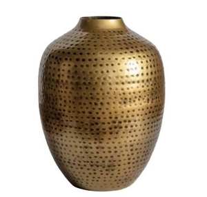 Florero Dorado para Piso, Centro de Mesa de Lujo Moderno para Bodas y Pascua, Artesanía Metálica Hecha a Mano, Ecológica, Decoración para el Hogar - Product Image 4