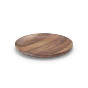 Assiette de service ronde en bois, design minimaliste fait main, plat poli pour collations, desserts ou usage décoratif - Product Image 4