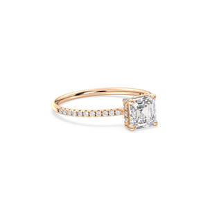 แหวนเพชรทรงโซลิแทร์ REYES ดีไซน์ใหม่ ทองคำแท้ 14K เพชร HPHT CVD ผลิตในห้องปฏิบัติการ ประดับด้วยวงแหวนรอบเพชรแบบซ่อน สำหรับผู้หญิง ของขวัญวันครบรอบที่สมบูรณ์แบบ - Product Image 3