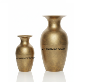 Jarrón de Piso Moderno de Aluminio Dorado, Hecho a Mano, Ecológico, de Lujo, Decorativo para Hogar, Hotel, Vestíbulo, Sala de Estar, Interior, Exportación - Product Image 1