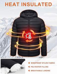 CRYSULLY Doudoune Homme avec Capuche Légère Chaude Hiver Résistante à l'Eau Coupe-Vent Pliable - Product Image 3