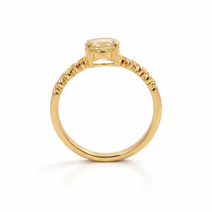 Anillo de Plata de Ley 925 con Aguamarina Amarilla, Corte Redondo, Diseño de Cuerda, Joyería de Moda - Product Image 3