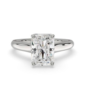 Bague de fiançailles élégante et éclatante avec diamant de 0,30 ct cultivé en laboratoire, en or jaune, blanc, rose et platine 18 carats - Product Image 3