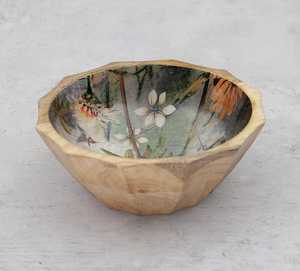 Tazón de servir de madera natural hecho a mano, diseñado para una comodidad elegante y práctica en el día a día. - Product Image 1