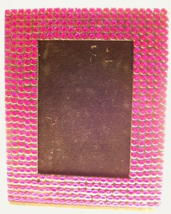 Rectangular Acrylic Photo <b>Frame</b> <b>With</b> Pink Beaded Design Tabletop Vertical Creative Decor - Product Image 6