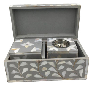 Ensemble de brûleurs d'encens de luxe fabriqués à la main avec incrustation de nacre Mubkhar arabe idéal Ramadan Eid et décoration de la maison - Product Image 2