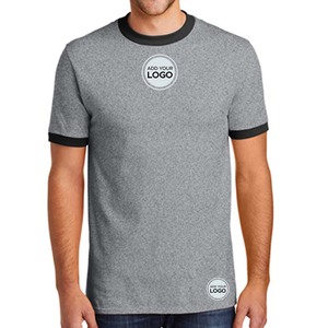 T-shirts Tri-Blend pour hommes, à motifs ou de couleur unie, classiques, à col rond, en coton biologique noir - Product Image 1