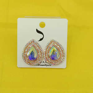 Pendientes de tuerca elegantes para mujer, piedras de cristal austriaco brillantes, regalo de joyería ligero y atemporal para ella - Product Image 1